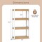 Costway 1/2 PCS 4 Tier Bookshelf Wooden Bookcase with Dual Anti-Tipping Kits Open Shelving Unit Natural/Brown